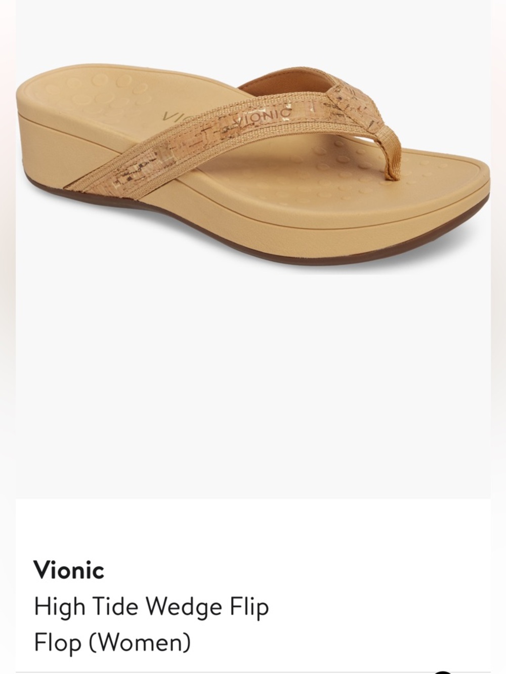 New Vionic High Tide Wedge flip Flop